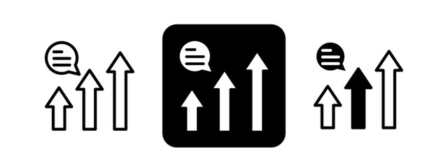 Trending Solid color and black line drawing vector illustration set