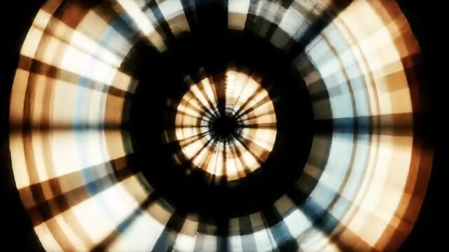 A series of vibrant spiral light frames showcasing dynamic optical patterns in warm and cool tones set against a dark background, perfect for creative and cinematic visuals.