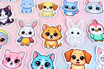 set of funny animals