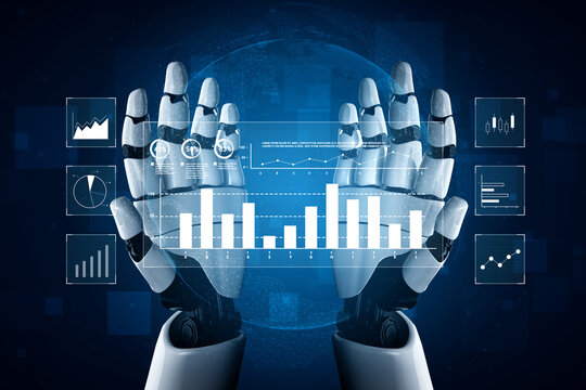 An AI interface for financial data analysis and stock market reporting. Using AI to generate charts for tracking trends and investment data. Motif - Powered by Adobe