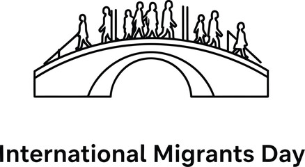 Vector art of an International Migrants Day illustration