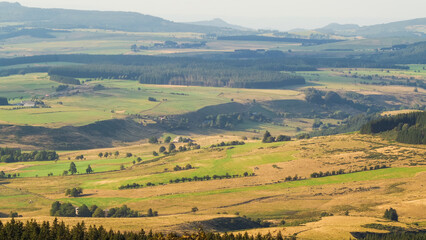 Obraz premium Plateaux de la Haute-Loire, vus depuis le Mont Mézenc