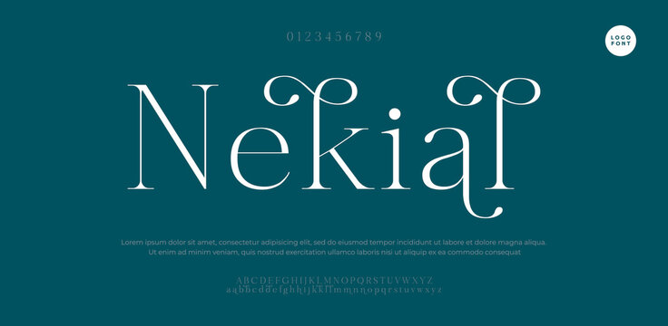 Minimal font creative classy alphabet. Typography minimalistic font . vector illustration