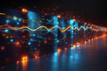 SD-WAN Machine learning engineer Data engineering Smart factory Science course pipeline NVM Express Databricks solix Matillion etl A high-tech digital fence with energy waves symbolizing barriers to