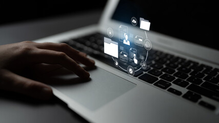 Document management system for secure file storage, organized access, and efficient digital workflow including verification, upload, analytics, and approval process Latch