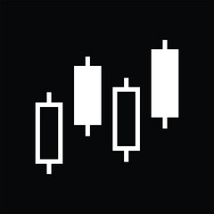 Candlestick Chart Icon – Forex Trading, Crypto Analysis, Stock Market Indicator Vector