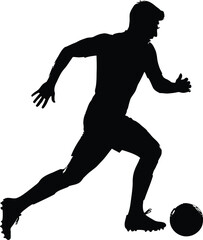 Obraz premium Dynamic silhouette of an athlete in full stride capturing the essence of speed and movement