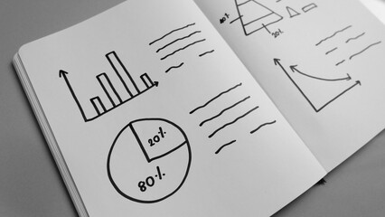 Charts and diagrams are visual tools used in business to communicate data, processes, charts, diagrams concept business.
