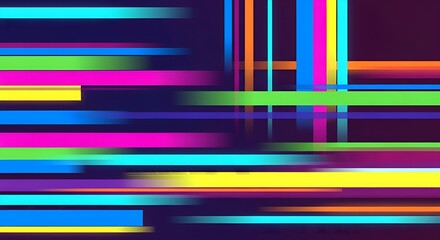 Abstract background with vibrant, colorful horizontal light streaks, conveying motion and energy