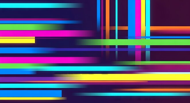 Abstract background with vibrant, colorful horizontal light streaks, conveying motion and energy