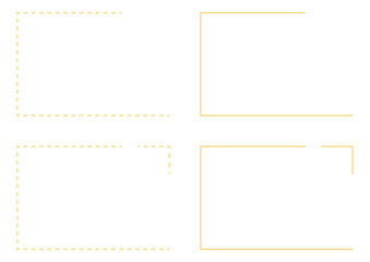 フレームコレクション：黄色い点線と実線の境界線