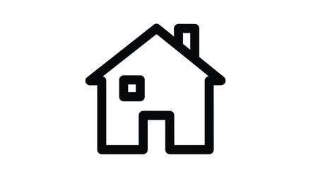 Simple home icon for real estate property management or mortgage concepts ideal for websites apps and presentations about housing and relocation, Generative AI*