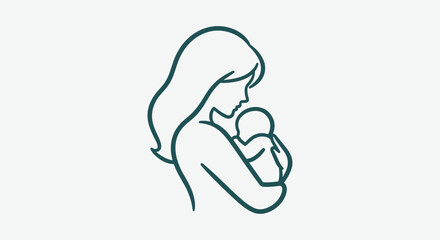 Mother's loving embrace of newborn baby a symbol of maternal care and gentle love perfect for parenthood designs and heartfelt family projects, Generative AI*