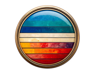 Vintage retro emblem badge for classic and stylish design, isolated on a transparent background, PNG