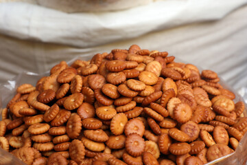 Salt biscuits for sale in market