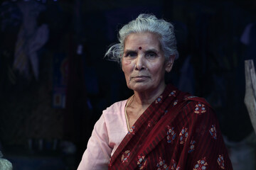 portrait of a aged woman