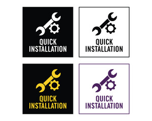 Quick Installation Icons Vector Set Modern Design Concept