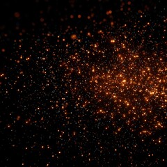 Glittering Particles in a Dark Space Creating a Magical Atmosphere of Light and Depth for Art or Design Inspiration