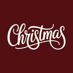 Christmas written in a joining script style with a bold and stylish stroke in high-quality vector format, designed as modern decorative typography logo for holiday greetings festive designs greetings