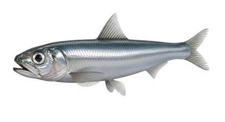 Obraz premium Silver fish, small oceanic creature with scales, close-up shot