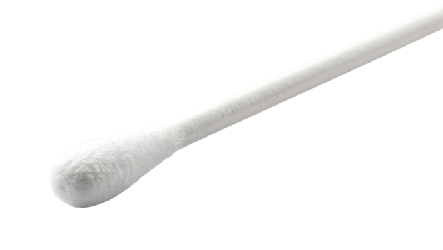 Cotton swab for cleaning and hygiene closeup