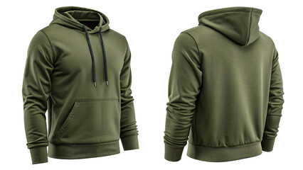 Olive green hoodie apparel design mockup template