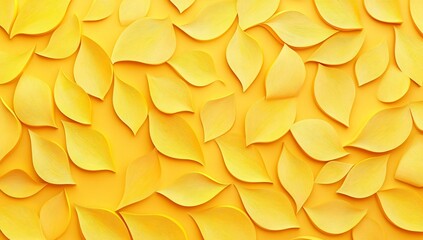 Cheerful yellow background with leaf shapes, a vibrant and modern design that evokes joy, perfect for adding a touch of sunshine to any project