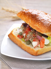 greek salad sandwich