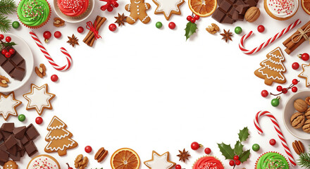Festive Christmas Treats Border