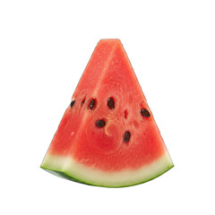 A Refreshing Slice of Watermelon With Seeds Isolated on a Black Background Perfect for Summer Refreshment and Healthy Eating Concepts