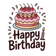 birthday card with cake