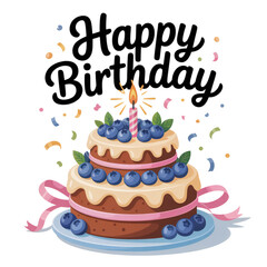 birthday cake with candles