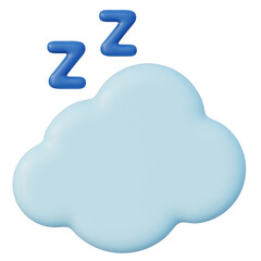 Obraz premium 3d sleep dreamy cloud with z sleeping symbol