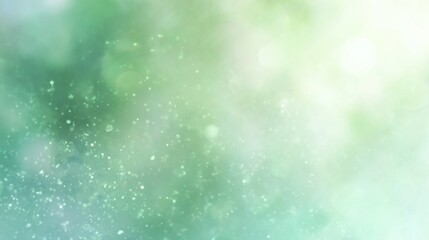 Fototapeta premium A Soft and Serene Background with Gentle Green Hues and Sparkling Particles for Calm and Tranquility
