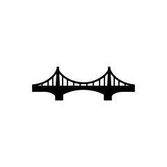 Bridge Icon A Simple Black and White Silhouette for Web Design and Graphic Elements
