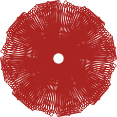 Symmetrical Black Tribal Ring Swirl Pattern Tattoo Design Vector