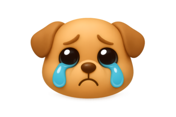 dog crying emoji
