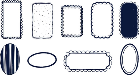 Collection of various decorative frames, borders, and labels vector set