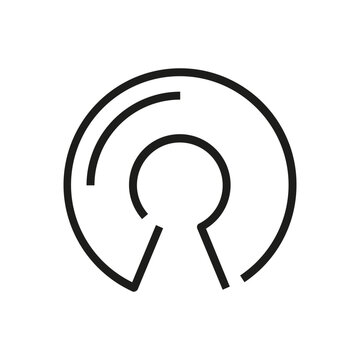 Open source initiative logo black and white minimalist design