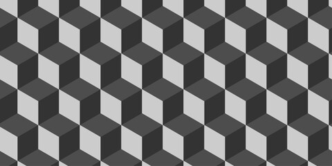 Abstract square gradient black cubic square shape backdrop texture. cube geometric wall and floor vector diamond hexagon triangle wallpaper background.	