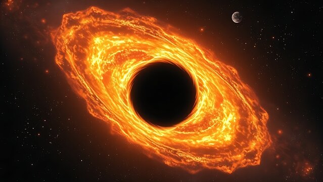 The primordial universe's birth, a singular point of infinite darkness emerging within the cosmic fireball's intense energy.