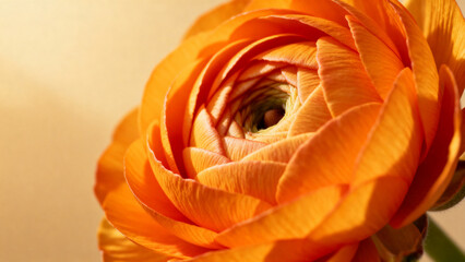 Closeup of an orange flower