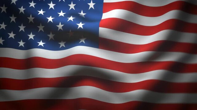 Video The American flag flapping in the breeze