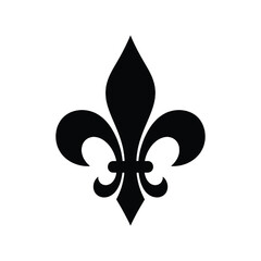 A striking black fleur de lis symbol a classic heraldic design element © Payara