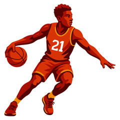 Basketball player vector illustration.