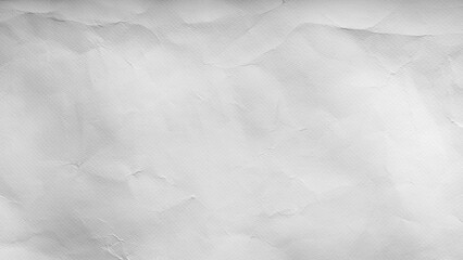 Crumpled white paper texture background with subtle folds and creases, ideal for design, scrapbooking, or creative projects, evoking simple and neutral mood