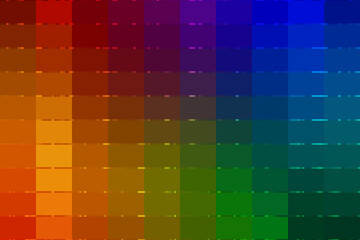 A vibrant spectrum of colors, showcasing a gradient of hues from red to blue, creating a visually stunning and harmonious composition