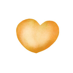 Watercolor Heart Shape on Black Background