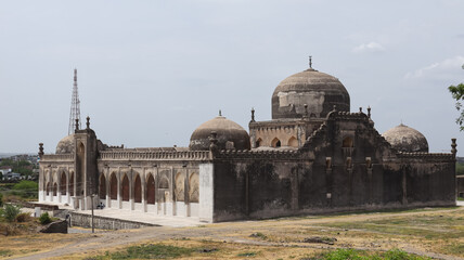 India, Karnataka, Vijayapura, Huge Dome and Premises of Jamia Mosque of Vijayapura, Built in 16th Century By Bahamani Dynasty. © Raj