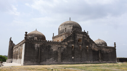 India, Karnataka, Vijayapura, Huge Dome and Premises of Jamia Mosque of Vijayapura, Built in 16th Century By Bahamani Dynasty. © Raj